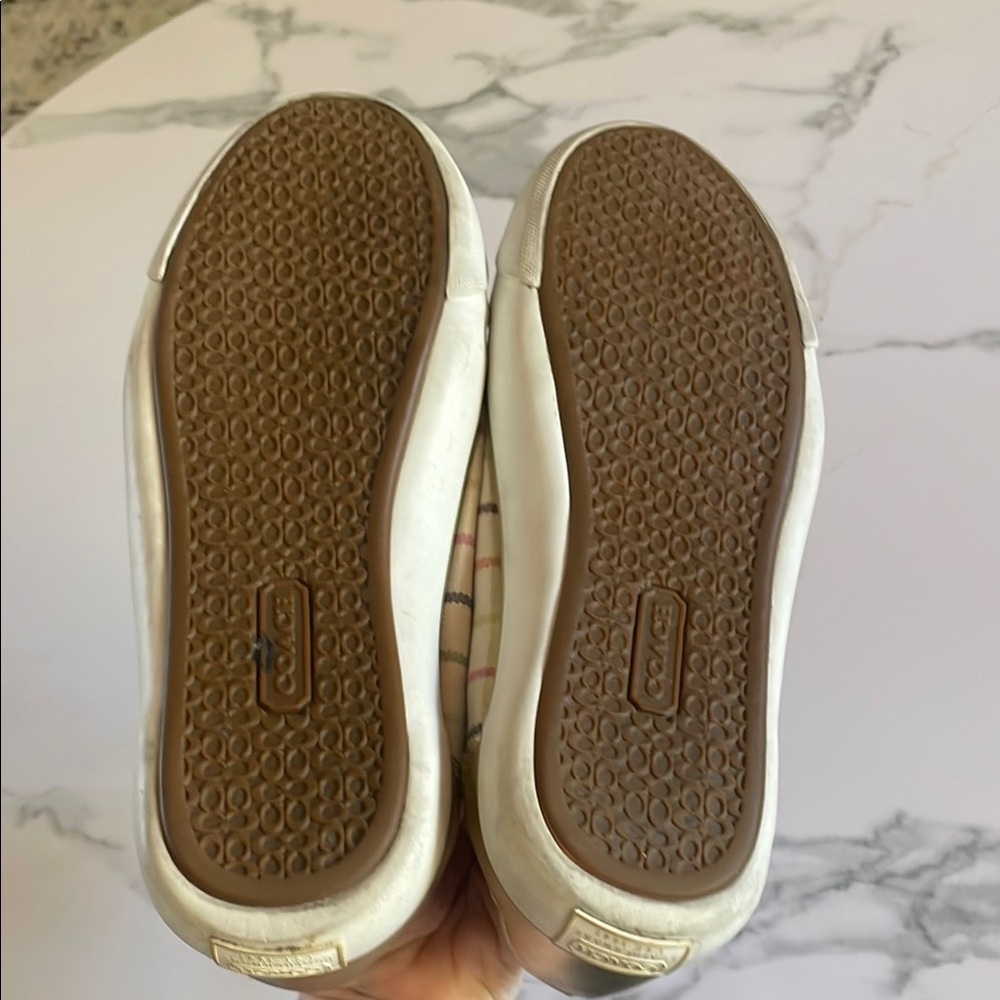 Coach Gold and Plaid Sneakers - Picture 6 of 6